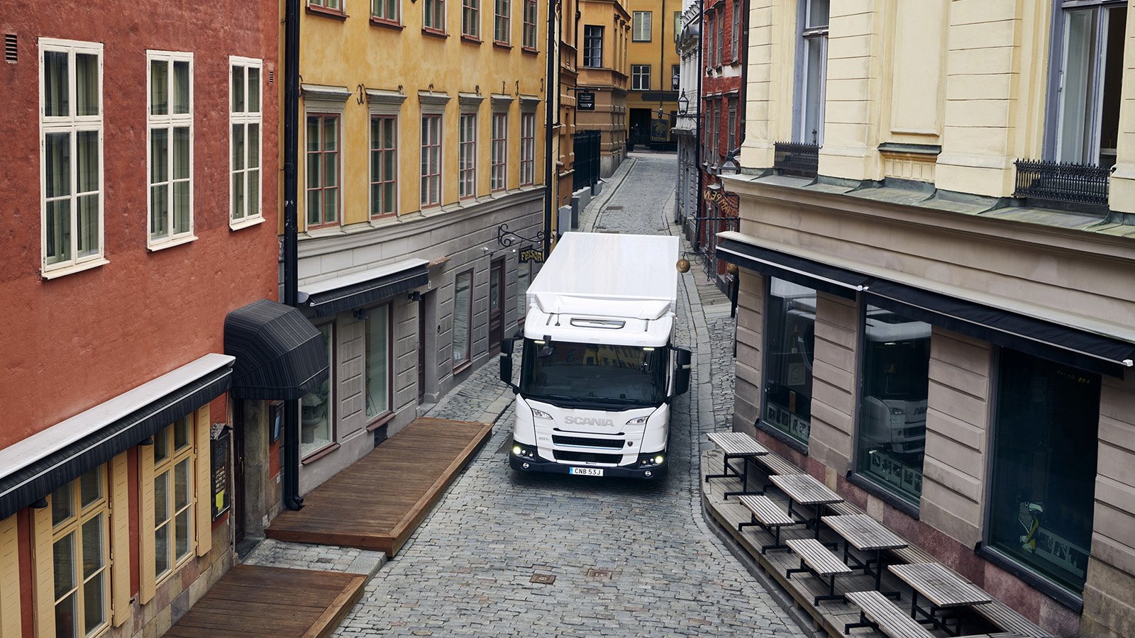 Scania truck in the Old Town